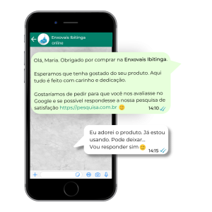 enviar pesquisa de satisfação via WhatsApp no e-commerce