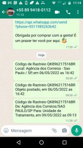 Atualização de rastreio no whatsapp do seu cliente de forma automática